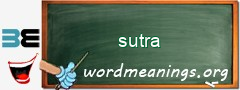 WordMeaning blackboard for sutra